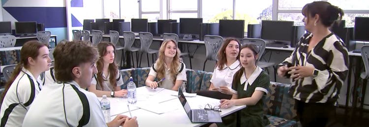 Mrs Dalton and her Year 12 Advanced English Class